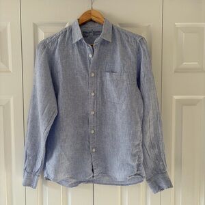 Muji Light Blue Linen Button-Down Shirt
